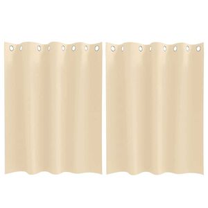 vidaXL M&oslash;rkleggende Gardiner med Ringer 2 pcs Krem 140 x 140 cm