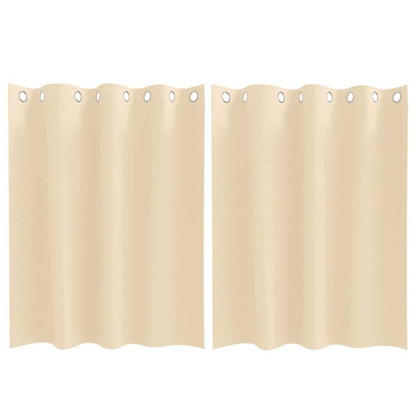 vidaXL Mørkleggende Gardiner med Ringer 2 pcs Krem 140 x 140 cm