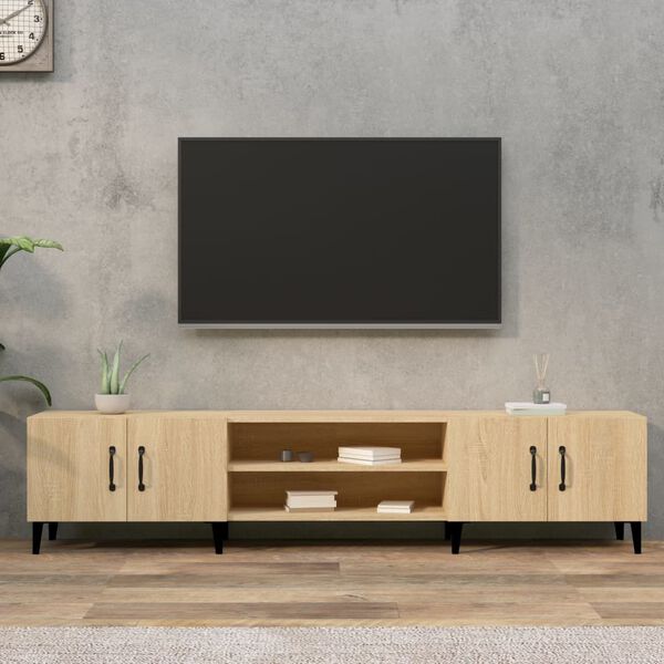 vidaXL TV-skap Sonoma eik 180x31,5x40 cm konstruert tre
