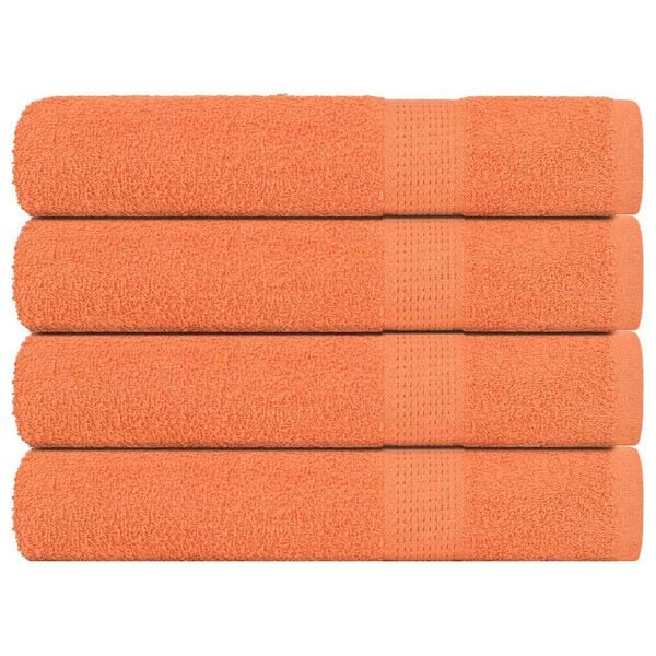 vidaXL Badstuh&aring;ndkl&aelig;r FROGN 4 stk oransje 80x200 cm 360 gsm