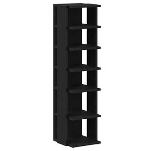 vidaXL Skoskap svart eik 25x27x102 cm konstruert tre