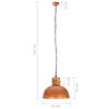 vidaXL Industriell hengelampe kobber rund 42 cm E27 heltre mango