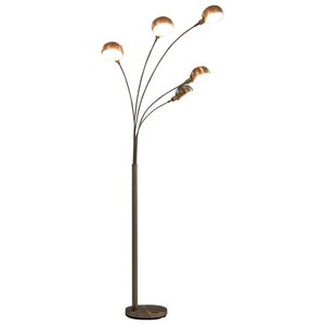 vidaXL St&aring;ende lampe 200 cm 5 x E14 s&oslash;lv