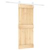 vidaXL Skyved&oslash;r Naturlig og Hvit 80 x 210 cm Massiv Furu Tre