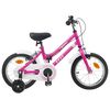 vidaXL Barnesykkel 12 Tommer for 2-4 &aring;r gammel Rosa Hvit