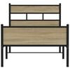 vidaXL Sengeramme uten madrass sonoma eik 75x190 cm konstruert tre