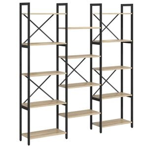 vidaXL Bokhylle 156 x 25 x 167 cm Konstruert tre Sonoma eik