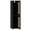 vidaXL Highboard svart 34,5x34x180 cm konstruert tre