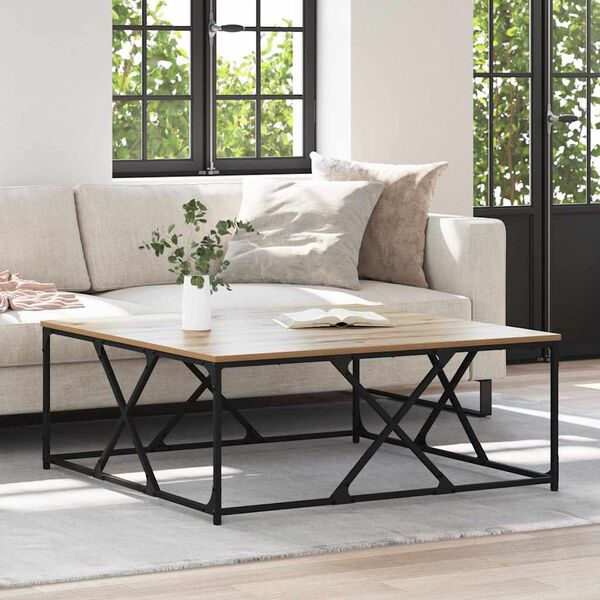 vidaXL Kaffebord Artisan Eik 100 x 100 x 40 cm Konstruert tre