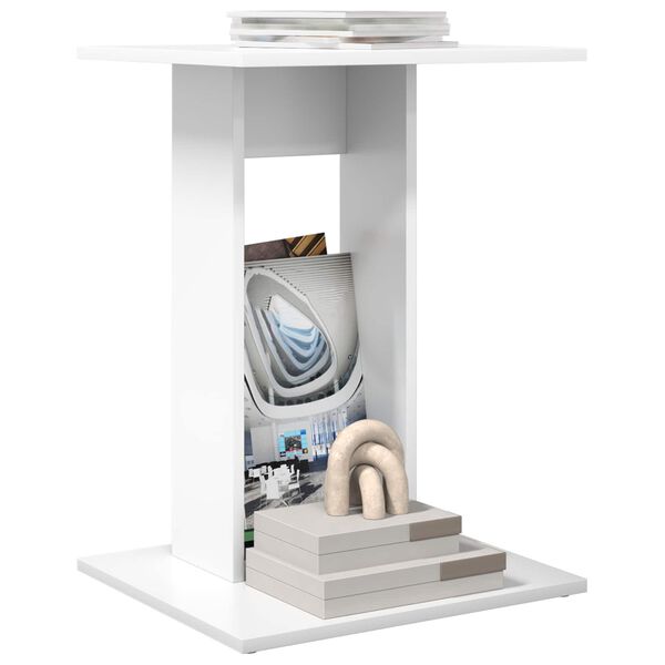 vidaXL Sidetabell Hvit 45 x 40 x 62,5 cm Konstruert tre