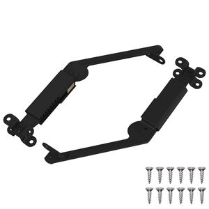 vidaXL Lokkst&oslash;ttehengsel 2 pcs Svart 192 x 32 x 50 mm St&aring;l
