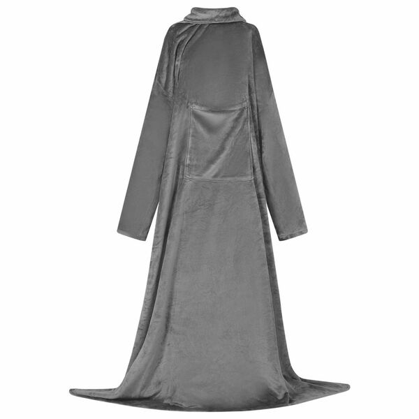 vidaXL Teppe-hettegenser Mørkegrå Flanell