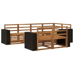 vidaXL Seksjonssofa Sett 7 pcs Naturlig