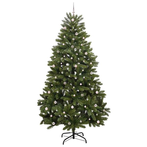 vidaXL Kunstig juletre med 300 LED gr&oslash;nn 300 cm PVC og metall