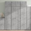 vidaXL Highboard betonggr&aring; 70x42,5x185 cm konstruert tre