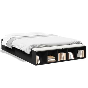 vidaXL Sengeramme svart 150x200 cm konstruert tre