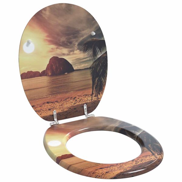 vidaXL Toalettsete Oransje 44 x 38 cm MDF-plater