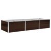 vidaXL H&oslash;ybed brun 240x80x45 cm galvanisert st&aring;l