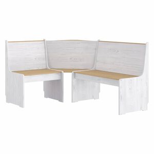 vidaXL Hj&oslash;rnebenk REINE 151 cm heltre furu honningbrun og hvit