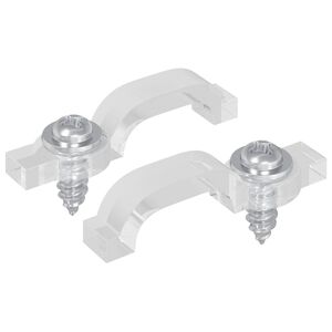 vidaXL LED Strip Clips 23,8 mm 2 stk. Gjennomsiktig Plast og Jern