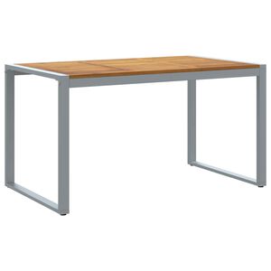 vidaXL Hagebord Gr&aring; 140 x 80 x 75 cm Solid akasietre