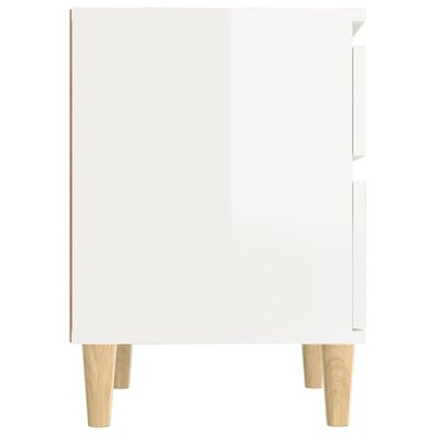 vidaXL Nattbord høyglans hvit 40x35x50 cm