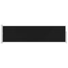 vidaXL Uttrekkbar sidemarkise 140x500 cm svart