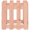 vidaXL Plantekasse med gjerdedesign 40x40x40 cm heltre douglasgran