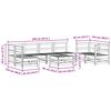 vidaXL Hage lounge sett 8 pcs VoksBrun Massiv furu