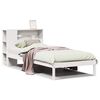 vidaXL Seng med bokhylle uten madrass hvit 75x190 cm heltre furu