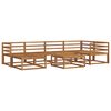 vidaXL Utend&oslash;rs sofa-sett 7 pcs Naturlig Solid akasietre