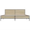 vidaXL Sengeramme sonoma eik 180x200 cm konstruert tre og metall