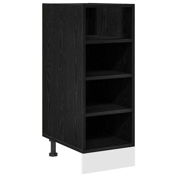 vidaXL Kj&oslash;kken Underskaps Svart eik 30 x 44,5 x 81,5 cm Konstruert tre