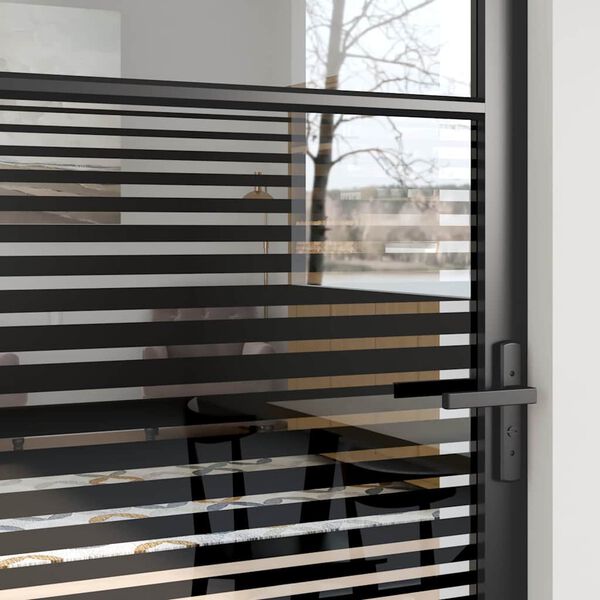 vidaXL Innvendig Dør Svart 83 x 201.5 cm Herdet glass og aluminium