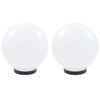 vidaXL Lampesett LED 2 stk sfærisk 25 cm PMMA