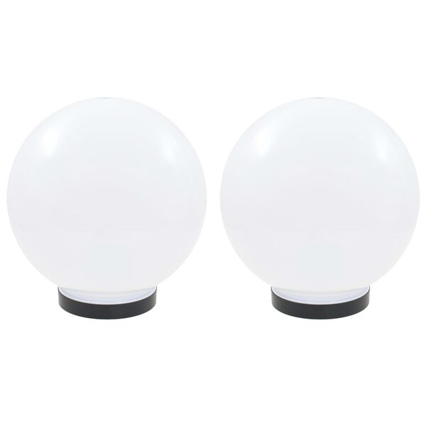 vidaXL Lampesett LED 2 stk sfærisk 25 cm PMMA