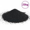 vidaXL Akvariesand 25 kg svart 0,2-2 mm