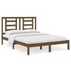 vidaXL Sengeramme honningbrun heltre furu 140x190 cm
