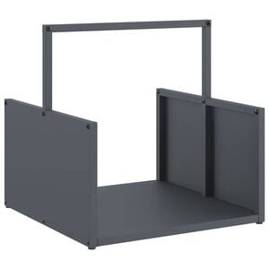 vidaXL Vedstativ antrasitt 40x40x40 cm kaldvalset st&aring;l