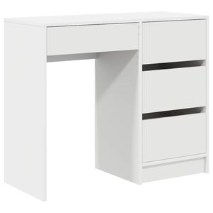 vidaXL Skrivebord Hvit Konstruert tre 90 x 37,5 x 75 cm