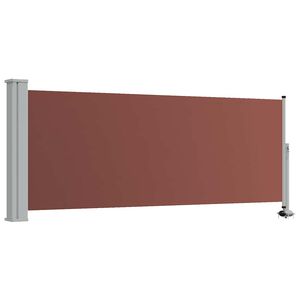vidaXL Uttrekkbar sidemarkise 100x300 cm brun