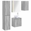 vidaXL Baderomsskapsett 5 pcs Gr&aring; Sonoma 53 x 15,5 x 70 cm