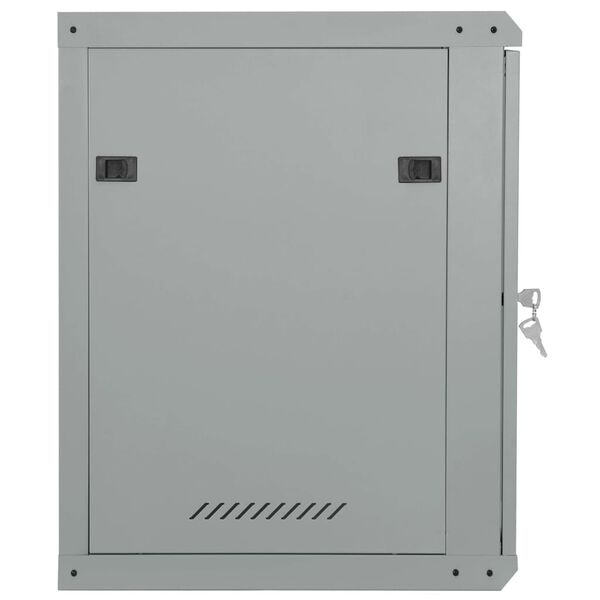 vidaXL Nettverkskabinett med lagring Grå 53 x 60 x 60 cm Stål