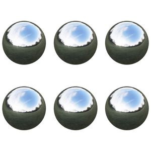 vidaXL Speilball 6 stk. &Oslash; 7,5 cm S&oslash;lv Rustfritt st&aring;l 201