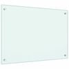 vidaXL Kjøkkenplate hvit 70x50 cm herdet glass