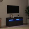 vidaXL TV-benk med LED-lys svart 90x35x40 cm
