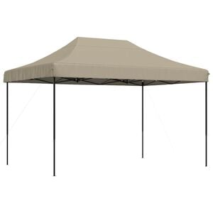 vidaXL Partytelt 279 x 410 x 315 cm Gr&aring;brun Oxford Stoff