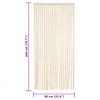 vidaXL Fluegardin beige og hvit 90x200 cm chenille