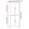 vidaXL H&oslash;yskap 2 pcs Svart eik 69,5 x 34 x 180 cm Sponplater og glass