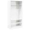 vidaXL Garderobe h&oslash;yglans hvit 100x50x200 cm konstruert tre